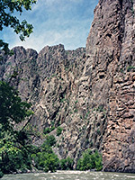 Vertical-sided canyon