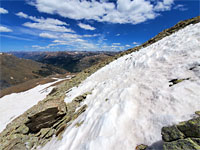 Snow on a ridge