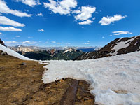 Snow at the saddle