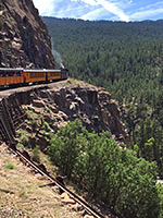 Railway across a cliff 