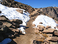 Snow along the path