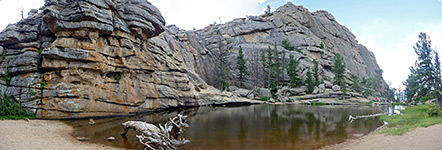 Cliffs bordering Gem Lake