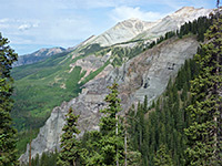 Cliffs and trees