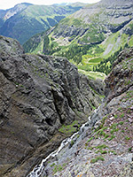 Ravine below island Lake