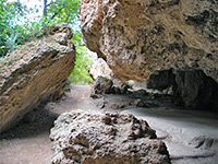 Trail past the caves