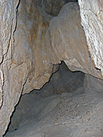 Inside a cave