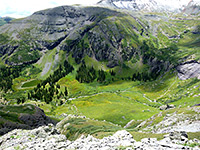 Cliffs above Lower Ice Lake Basin