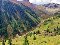 Valley below Ophir Pass