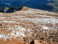 Boulder field by the summit