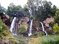 Wide view of the falls