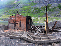 Brick boiler building