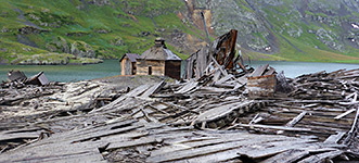 Flattened buildings