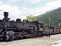 Steam train at Silverton