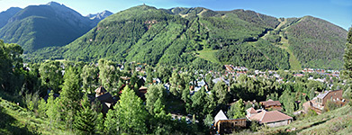 Buildings along the north edge of Telluride