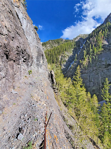 Trail across cliffs