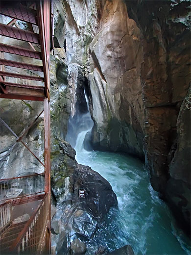 Falls and walkway