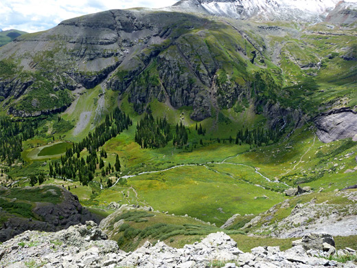 Cliffs above Lower Ice Lake Basin