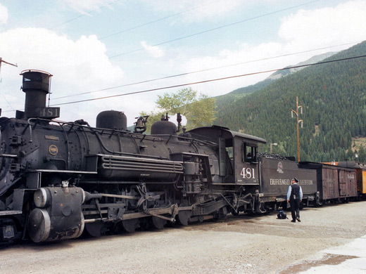 Steam train at Silverton