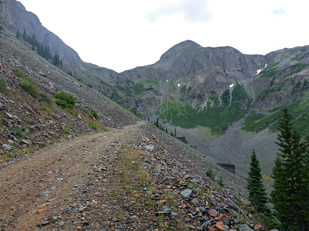 Road across scree