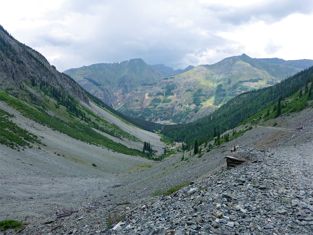 Upper end of the valley