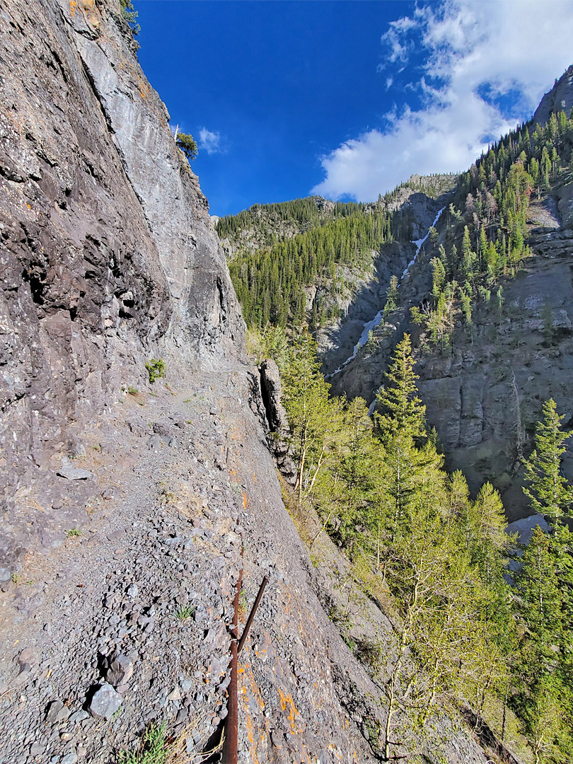 Trail across cliffs