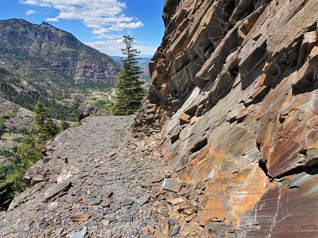 Smooth cliff face
