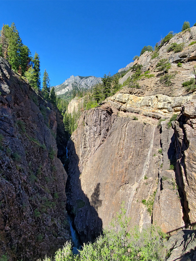 Upstream of the falls
