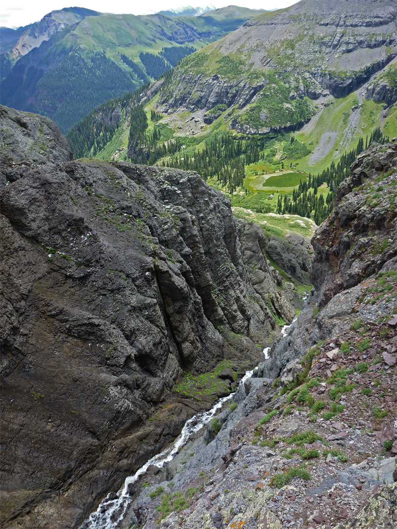 Ravine below island Lake