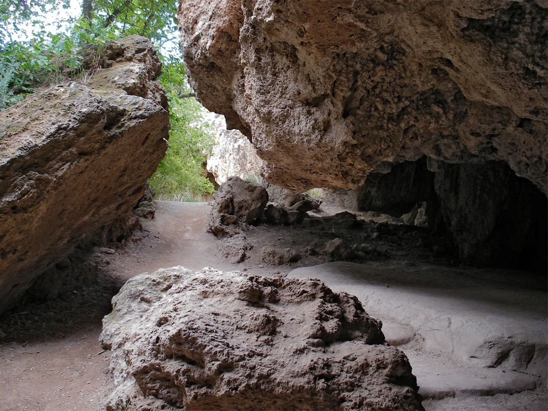 Trail past the caves