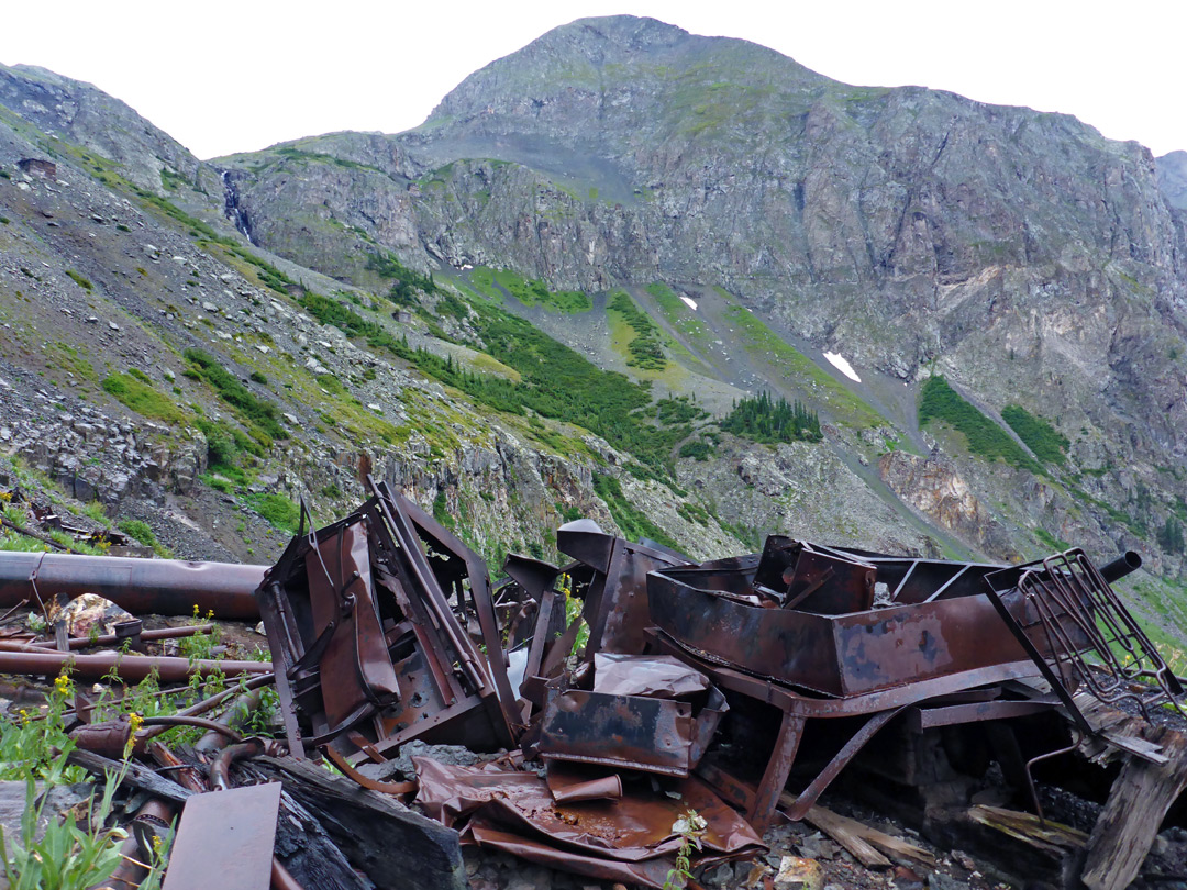 Debris at Mayflower Mine