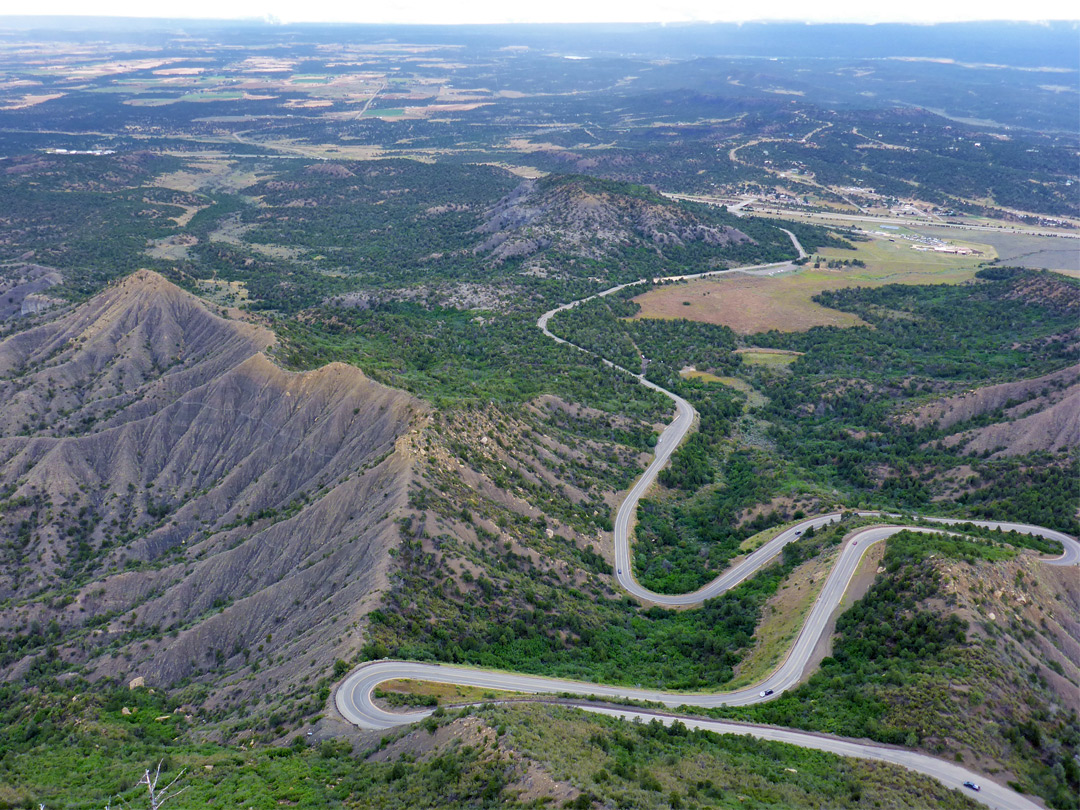 Switchbacks along the entrance road