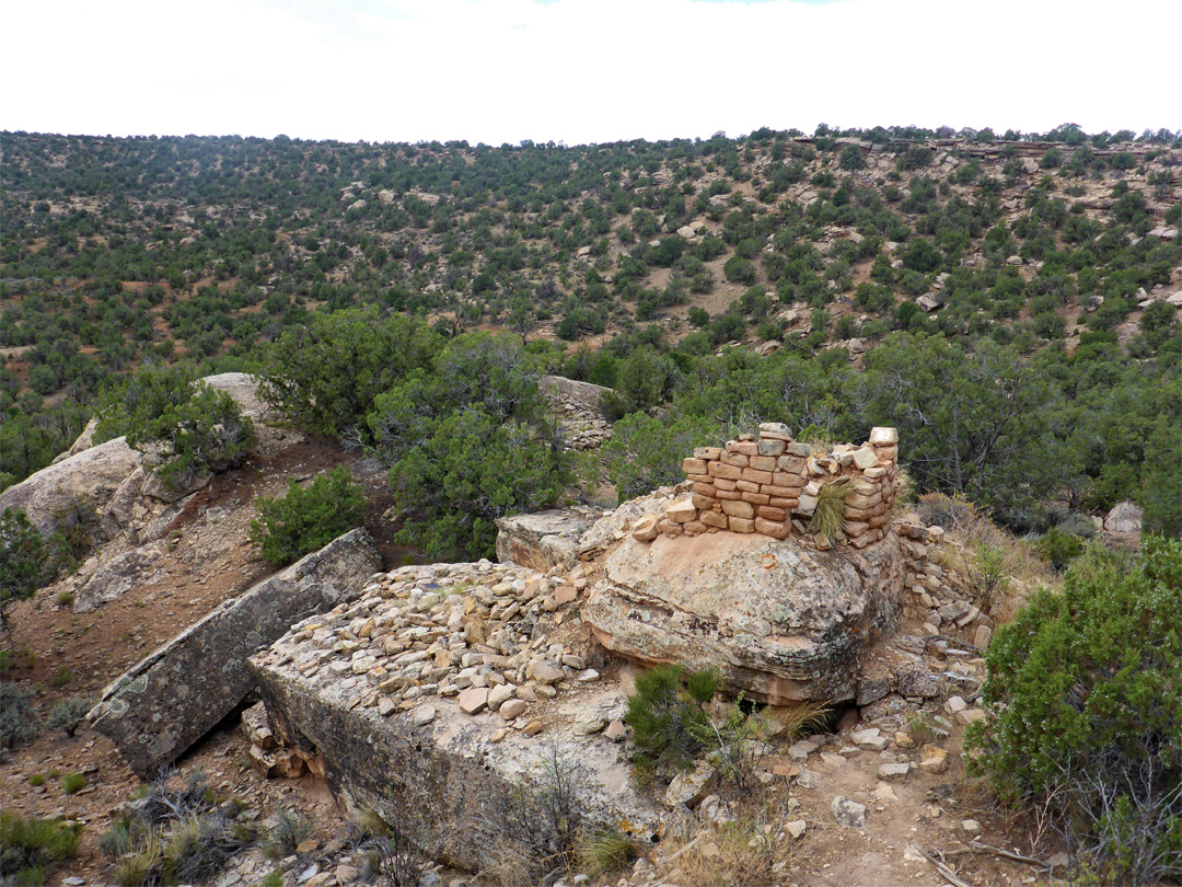 Wall on a boulder