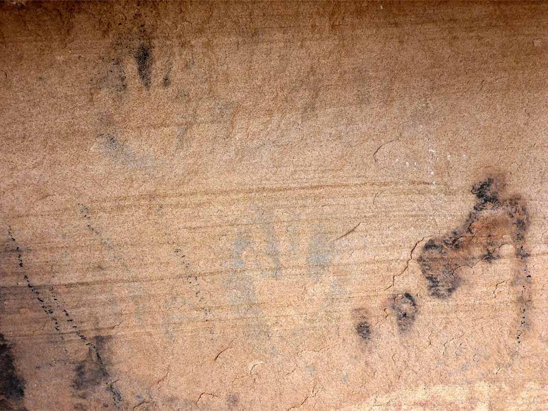 Faint hand pictographs