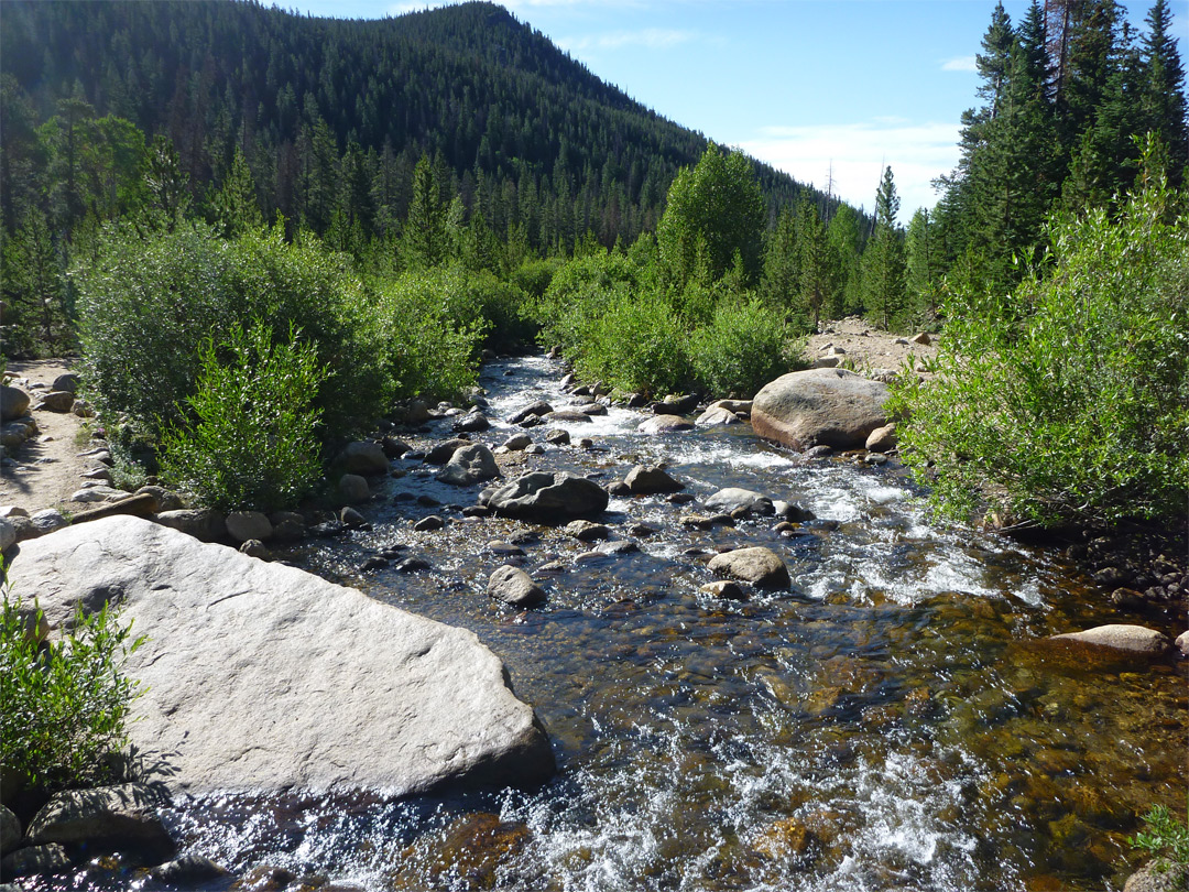 Boulders In Roaring River Ypsilon And Spectacle Lakes Rocky Mountain