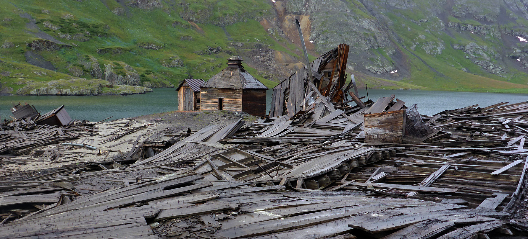 Flattened buildings