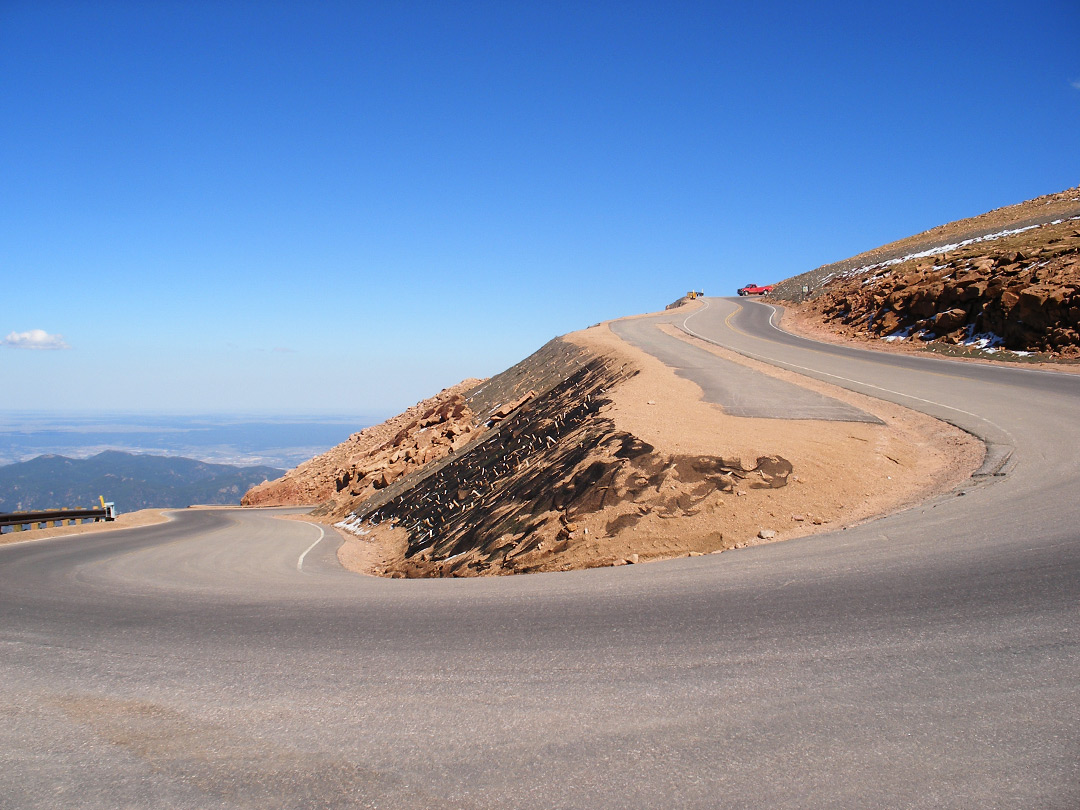 Switchback on the road