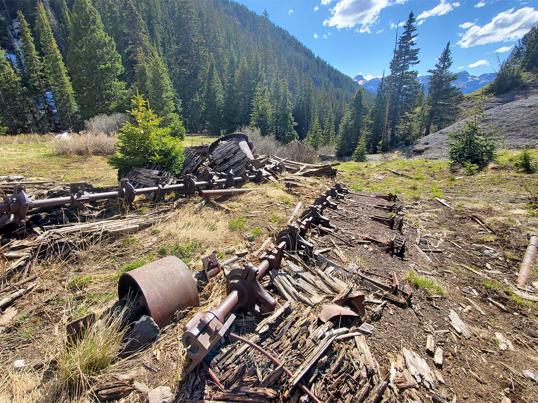 Debris at the mine