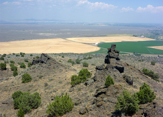 Volcanic pinnacle on the north rim
