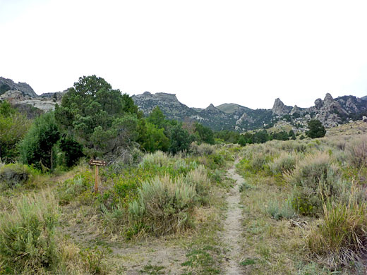 Stripe Rock trail junction