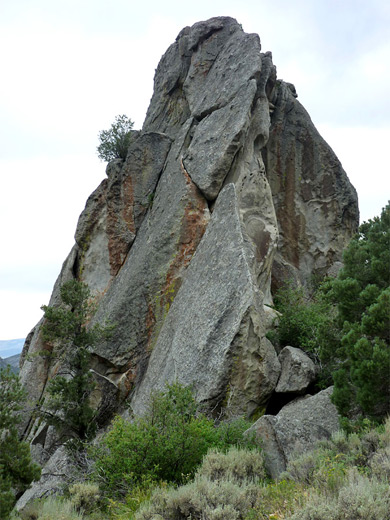 Steep-sided granite