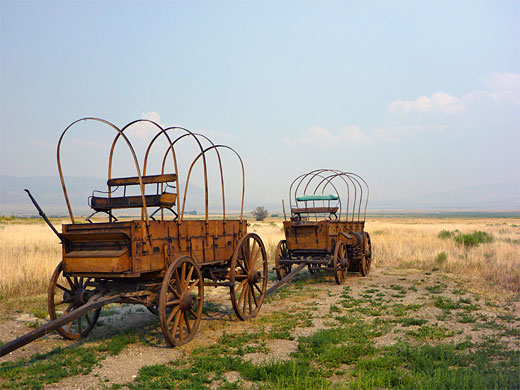 Two historic wagons