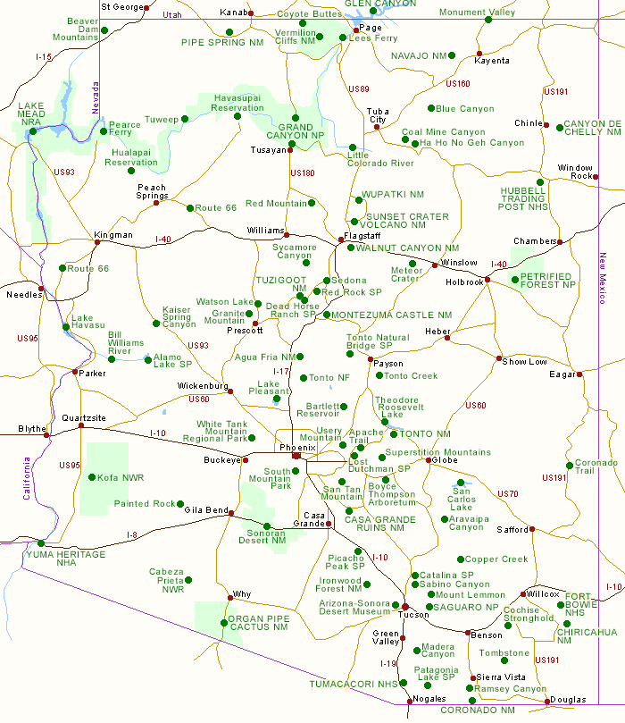 Arizona map