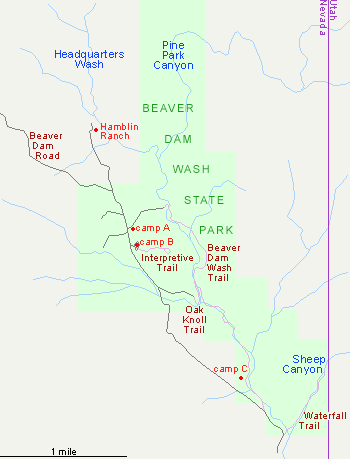 Map of Beaver Dam State Park