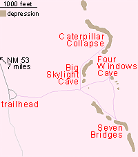 Map of the Big Tubes, El Malpais National Monument