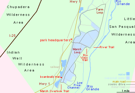 Map of Bosque del Apache National Wildlife Refuge
