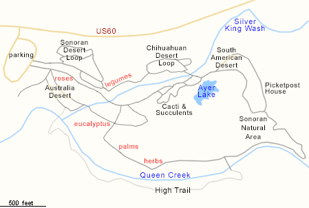 Map of Boyce Thompson Arboretum