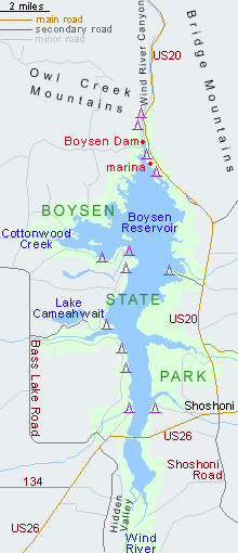 Map of Boysen State Park