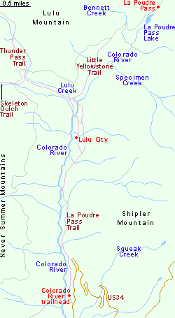 Map of the Trail to Lulu City and the upper Colorado River