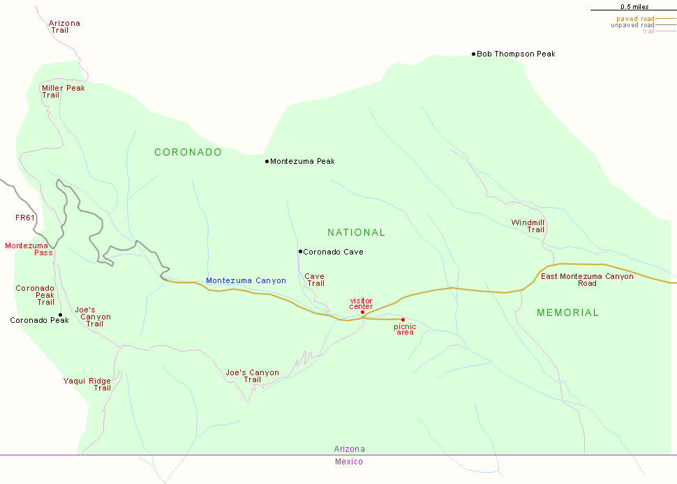 Coronado National Memorial map