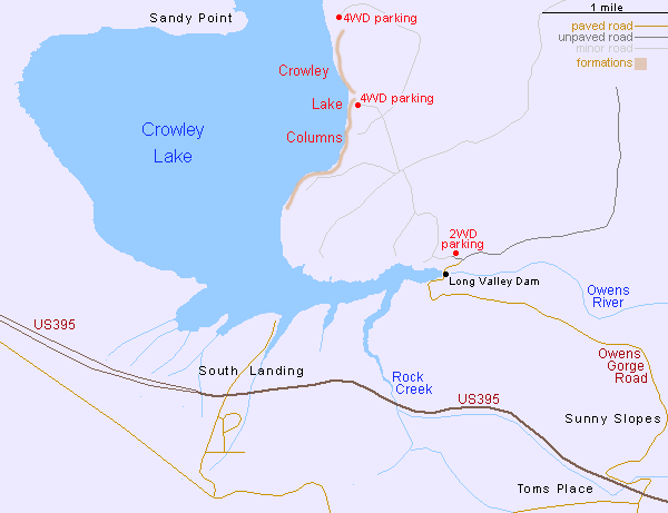 Map of Crowley Lake